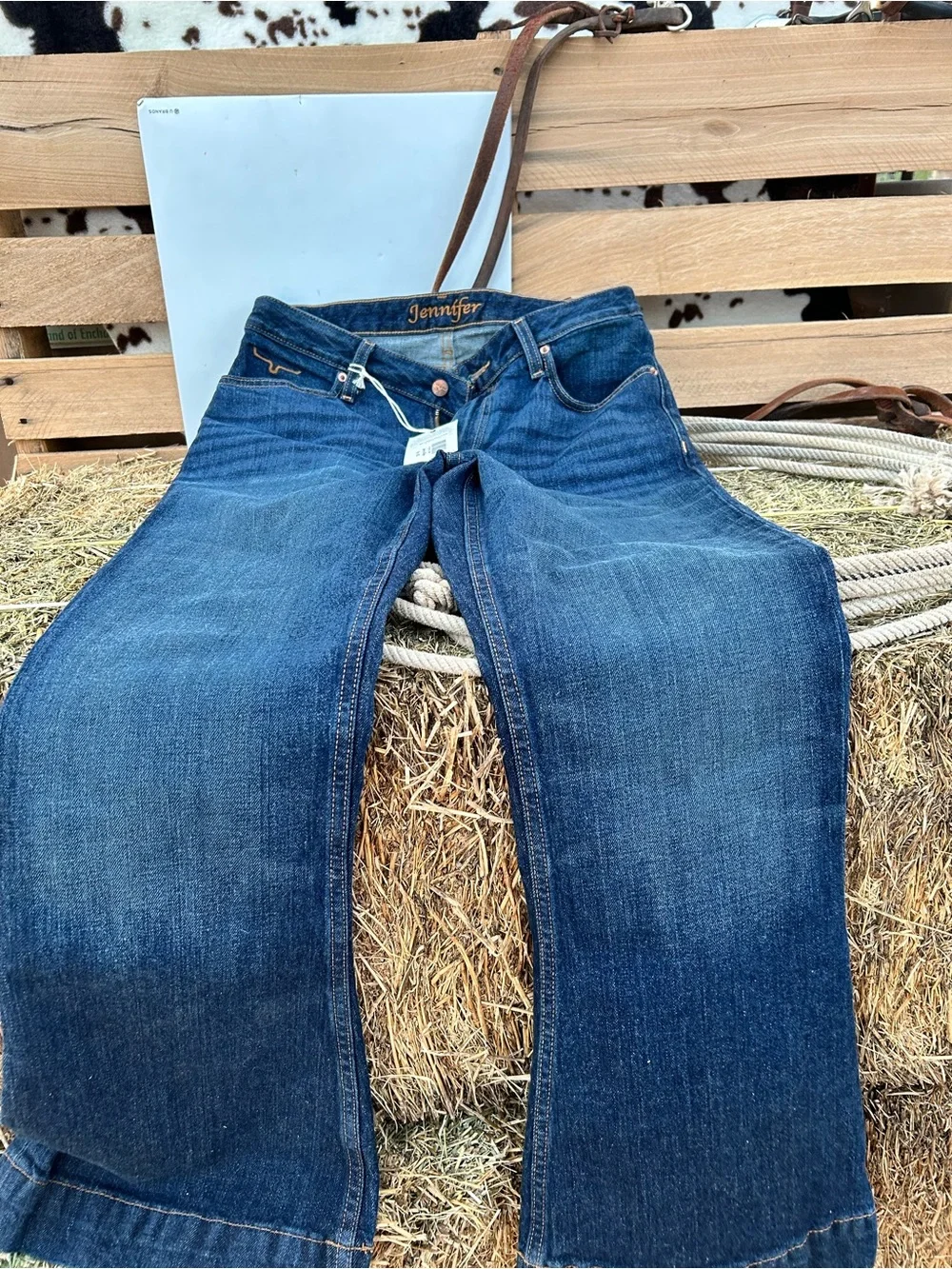 Kimes Ranch Jennifer Bootcut Jeans in Dark Blue Denim - Picture 6 of 12